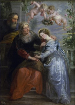 L’éducation de la Vierge Baroque Peter Paul Rubens Peinture à l'huile